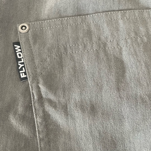 Women's FLYLOW Trailworks Bib Green Overalls- Large - Picture 3 of 7